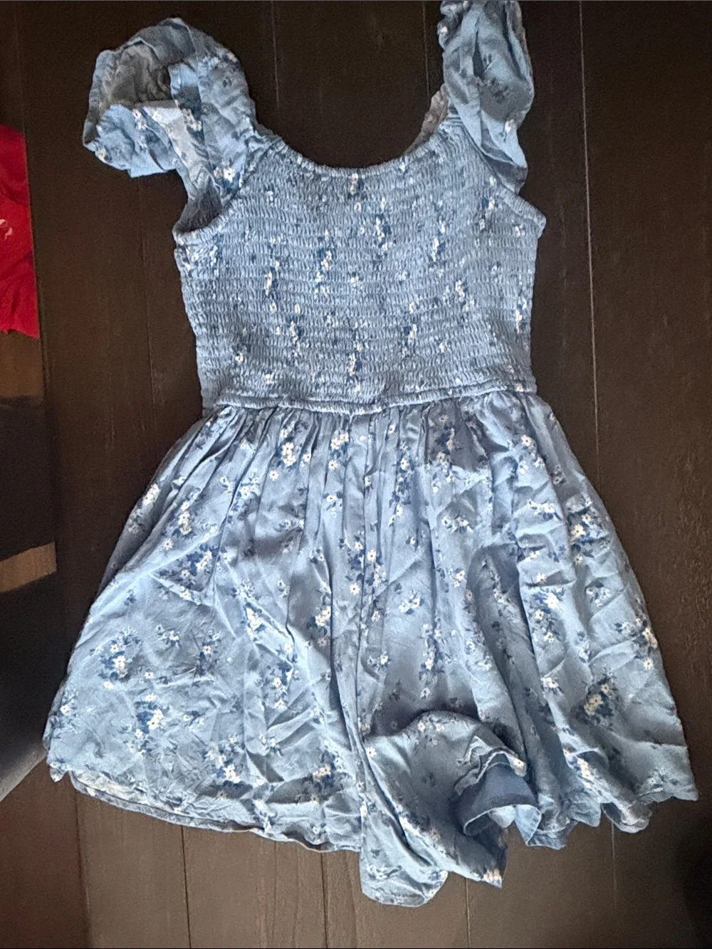 Hollister Light Blue Floral Smocked Romper - Picture 3 of 3